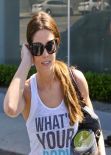 Ashley Greene in Blue Tights - West Hollywood, March 2014