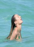 Candice Swanepoel Bikini Candids - Miami, March 2014