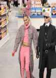 Cara Delevingne and Karl Lagerfeld - Chanel Fashion Show in Paris