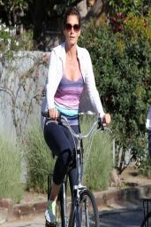 Cindy Crawford Casual Style - Out for a Bike Ride in Malibu