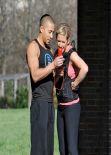 Ellie Goulding - Work out With a Personal Trainer - London Park
