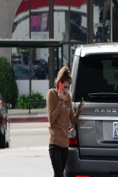 Emma Roberts in Leather Pants - Gets Gas in West Hollywood - March 2014