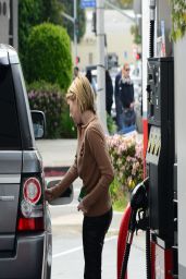 Emma Roberts in Leather Pants - Gets Gas in West Hollywood - March 2014