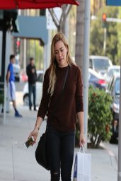 Hilary Duff in Ripped Jeans - Out in Beverly Hills - March 2014