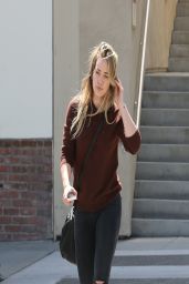 Hilary Duff in Ripped Jeans - Out in Beverly Hills - March 2014