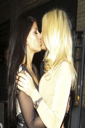 Jasmin Walia and Danielle Armstrong Night Out Style - Outside The Brickyard Bar - Romford, March 2014