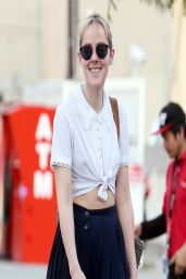 Jena Malone in Long Skirt - Out in Los Angeles - March 2014