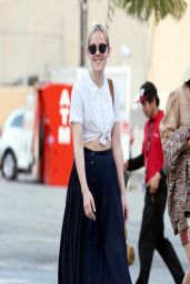 Jena Malone in Long Skirt - Out in Los Angeles - March 2014
