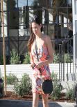Jenna Dewan-Tatum in Mini Dress - Leaving Gracias Madre Restaurant - West Hollywood, March 2014