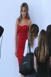 Jennifer Lopez in Red Dress - Arriving at the 
