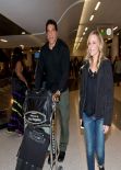 Julie Benz in Jeans at LAX Airport, March 2014