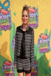 Kaley Cuoco in Rebecca Minkoff Tweed Blazer and Matching Shorts - Kids’ Choice Awards 2014