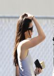 Kendall Jenner in Tights at a Gas Station in Calabasas, March 2014