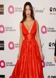 Kim Kardashian in Red Celia Kritharioti Dress - 2014 Elton John Oscar Party