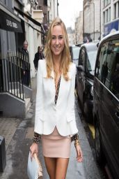 Kimberley Garner Shows Off Her Legs In Biege Minidress London March Celebmafia