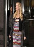 Kristin Cavallari in Emilio Pucci Stripe Knit Tank Dress - Leaving Sirius XM studios in New york City