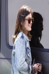 Kylie Jenner in Jeans Jacket - Leaving Sugarfish Sushi With a Girlfriend - March 2014