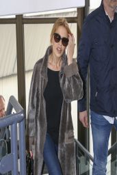 Kylie Minogue in Berlin - Arriving on Flight - March 2014