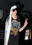 Lady Gaga - Leaving a Studio in Hollywood - February 2014
