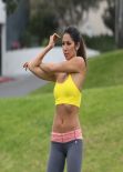 Leilani Dowding in Los Angeles - Staged Park Work Out Session, March 2014