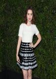 Lily Collins - Chanel and Charles Finch Pre-Oscar Dinner at Madeo Restaurant in Los , 03/01/14 