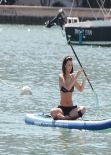 Lucy Mecklenburgh in Black Bikini - Paddleboarding In Miami