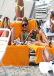 Martha Hunt in Bikini - Eelaxing on the Beach in Miami
