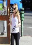 Mena Suvari Street Style - At a UPS Store in West Hollywood