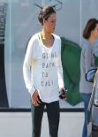 Michelle Rodriguez Street Style - Leaving the gym in Santa Monica, March 2014