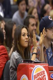 Mila Kunis at Los Angeles Clippers Basketball Game - March 2014