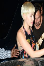 Miley Cyrus in Denim Shorts - Cameo Nightclub in Miami - March 2014