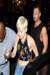Miley Cyrus in Denim Shorts - Cameo Nightclub in Miami - March 2014