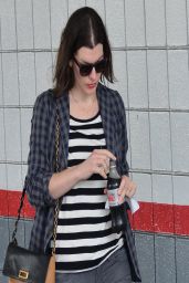 Milla Jovovich Street Style - Cigarettes and Diet Coke - Hollywood, March 2014