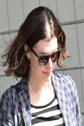 Milla Jovovich Street Style - Cigarettes and Diet Coke - Hollywood, March 2014