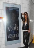 Nicole Scherzinger - Poses Next to Her  Missguided Clothing Line Advert in London