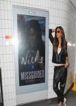 Nicole Scherzinger - Poses Next to Her  Missguided Clothing Line Advert in London