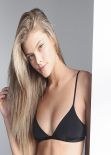Nina Agdal in Black Bikini - Photoshoot for Elite New York City