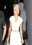Pamela Anderson Night Out Style - Arriving at Crossroads Restaurant in LA, March 2014