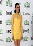 Paula Patton Wearing Lorena Sarbu Mini Dress - 2014 Film Independent Spirit Awards