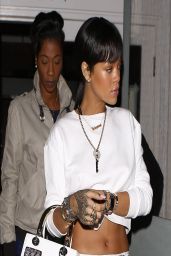 Rihanna Night Out Style - Giorgio Baldi Restaurant in Los Angeles - March 2014