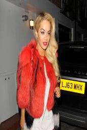 Rita Ora Night Out Style - Hading for the Topshop Party in London