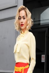 Rita Ora Promoting Her New Single - Outside Kiss FM In London