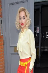 Rita Ora Promoting Her New Single - Outside Kiss FM In London