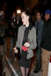 Rose McGowan Night Out Style - Craigs Restaurant in Los Angeles - March 2014