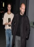 Rosie Huntington-Whiteley and Jason Statham at Crossroads Reataurant in West Hollywood