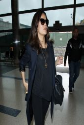 Salma Hayek Casual Style - LAX Airport - March 2014