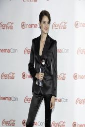 Shailene Woodley in Dolce & Gabbana satin Navy Suit - CinemaCon 2014 - The Big Screen Achievement Awards