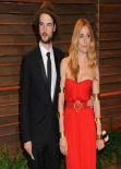 Sienna Miller in Red Gown - 2014 Vanity Fair Oscar Party