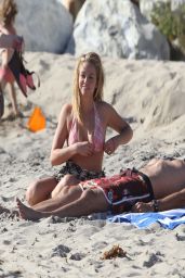 Stephanie Mcintosh Bikini Candids - At the Beach in Los Angeles, March 2014