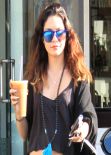 Vanessa Hudgens Casual Street Style - The Coffee Bean in Studio City